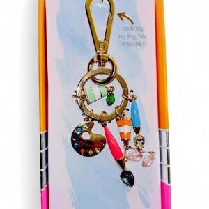 NWT Gold and multi-coloured artist keychain #accessorize